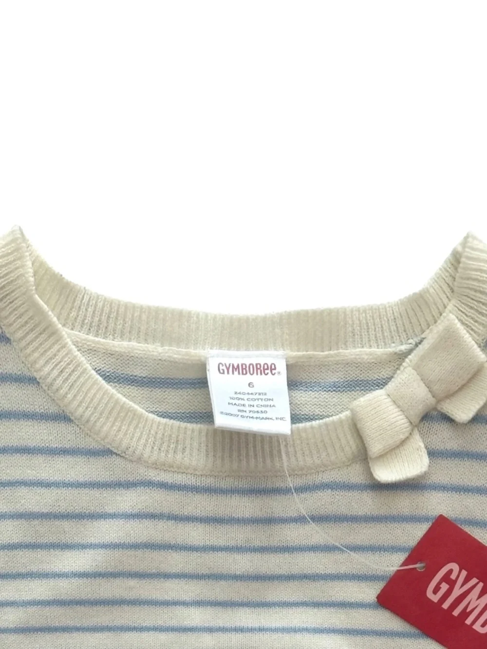 NWT Gymboree Stripe Sweater w/ Bow Paris Girls 6